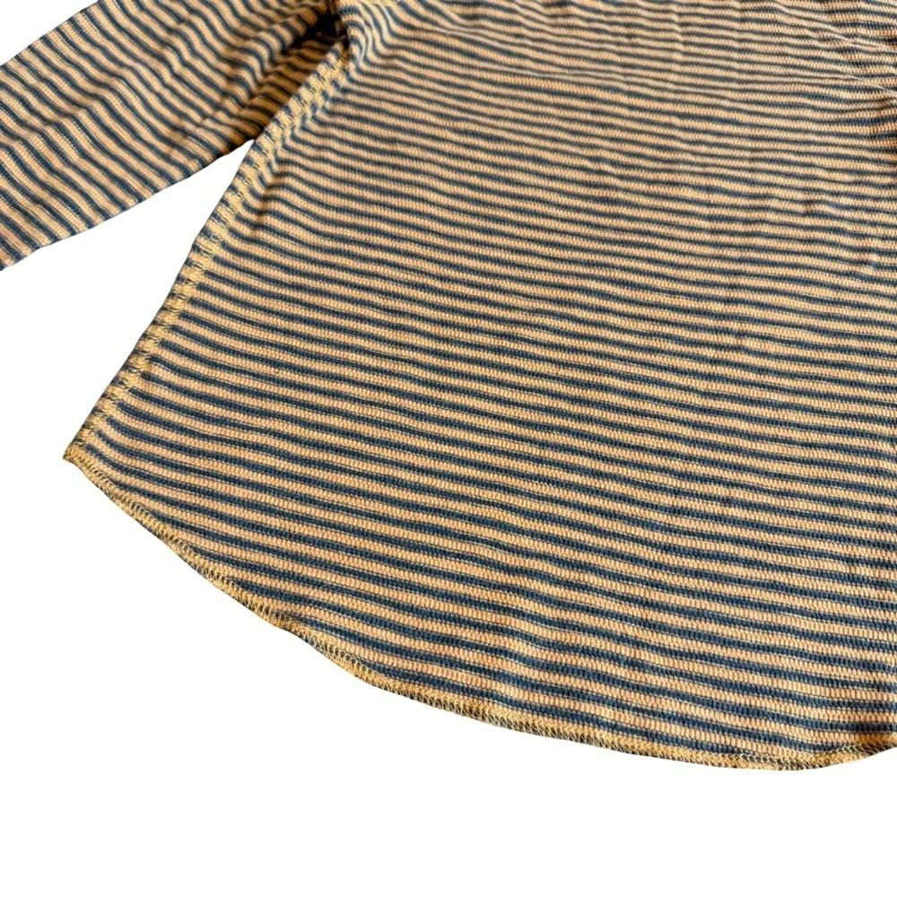 Gap Kids Yellow Grey Stripe Long Sleeve Shirt T-Shirt Top Large 10-12 Big Kid